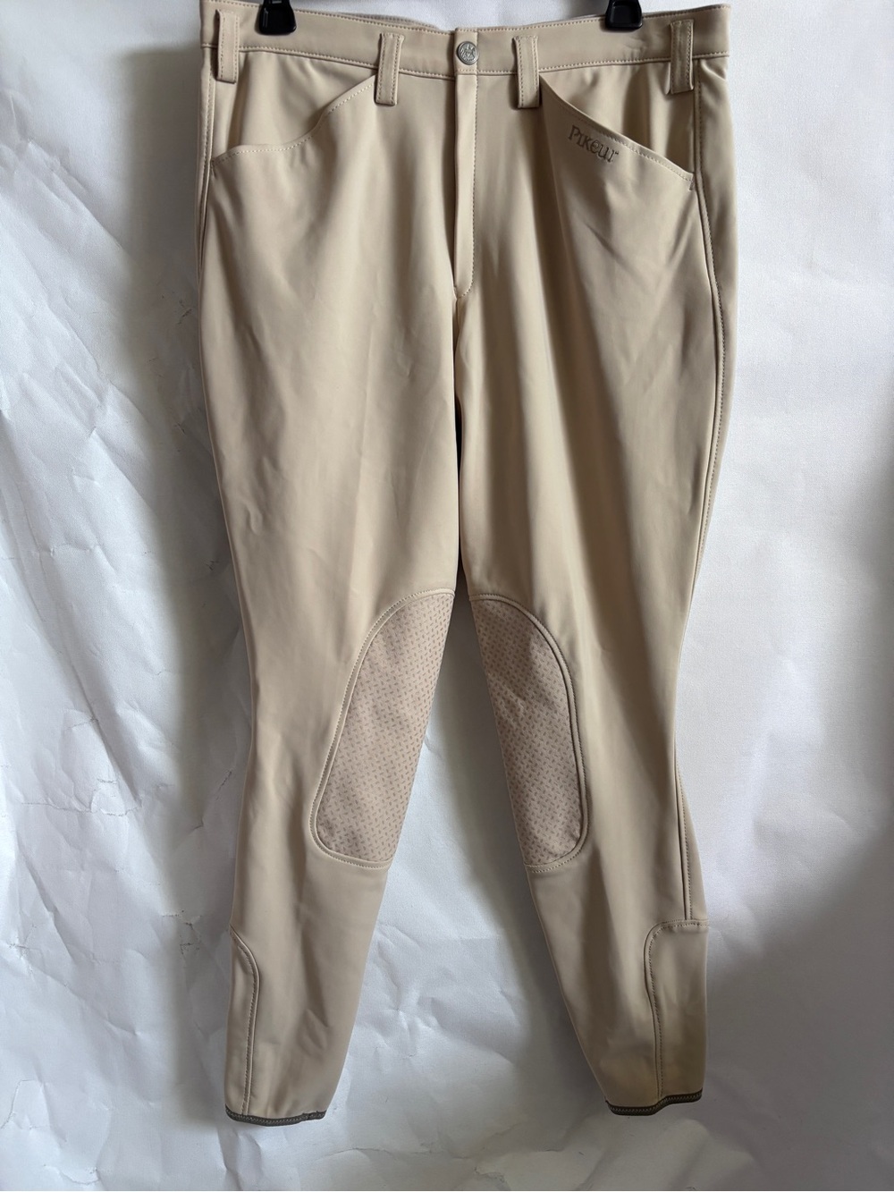 NWT PIKEUR Men’s Beige Performance Riding Breeches Sz 34